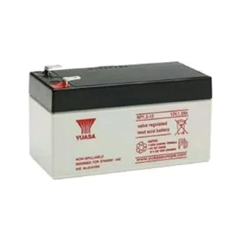 Záložní baterie YUASA NP1,2-12 (12V; 1,2Ah; faston F1-4,7mm; životnost 5let)
