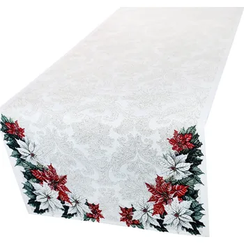 ubrus Luxusní vánoční gobelínový ubrus s lurexem - vánoční girlanda Šířka: 45 cm | Délka: 90 cm