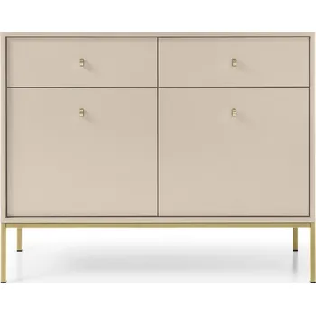 Komoda Komoda Mono II 104 cm se zásuvkami béžová/zlatá