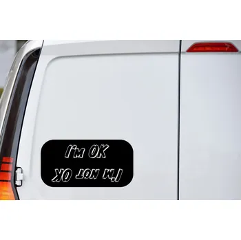 Samolepící dekorace Lepy.cz Samolepka na auto I´m ok Velikost (šířka x výška): 15x8cm, Barevná varianta: Lípová zelená