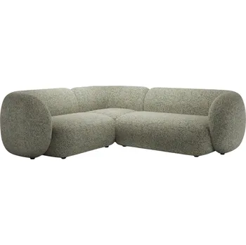 Pohovka Micadoni Zelená rohová pohovka Kate 252 cm, levá