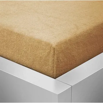 Prostěradlo Froté oříškové prostěradlo David dvoulůžko 160x200 cm Barva: Oříšková, rozměr: 160x200cm