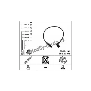 Zapalovací kabel Sada kabelů pro zapalování NGK RC-LD1201 - LADA