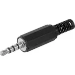 JACK prům.3,5mm 4 pólový, zástrčka kabelová plastová