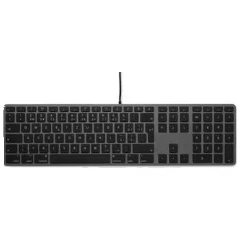 Klávesnice LMP USB Keyboard with numeric keypad space grey, CZ