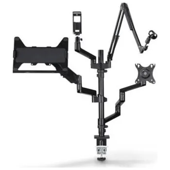 Držák monitoru Hama stolní držák monitoru a dalších 3 zařízení, pro streaming/gaming, výškově nastavitelný, otočný