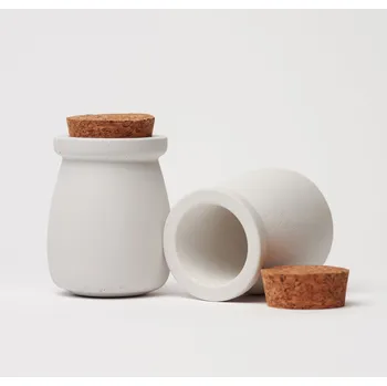 Kořenka ODLITO Betonová dóza – Nefertiti – bílá – 8 cm – 10ks