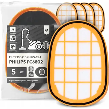 Filtr do vysavače 5x FILTR do VYSAVAČE Philips FC6802 Vzduchový Pěnový OMYVATELNÝ EM-W