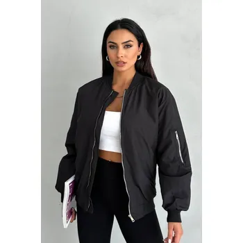 Pánský bomber My Jest Fashion Černá oversized bomber bunda Urban Micro Velikost: XL