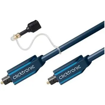 Audio kabel ClickTronic HQ Optický kabel Toslink TOS male - TOS male, s redukcí na 3.5mm, 3m
