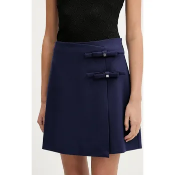 Dámská sukně Sukně s příměsí vlny HUGO Ralime-1 50544796 námořnická modř 59X, vel. 34