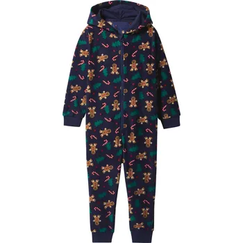 Dětský overall lupilu® Dětský vánoční plyšový overal (navy modrá, 122/128)