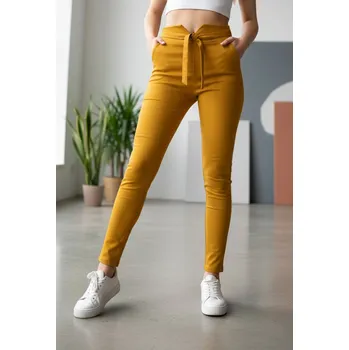 Dámské legíny Dámské kalhotové legíny okrová