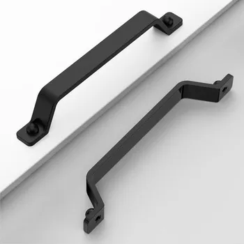 Palivový systém Amerdeco 10 kusů nábytkových úchytek, černé úchytky do skříněk, kuchyňské úchytky, rozteč otvorů