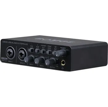 BOMGE U202 USB audio rozhraní 17 x 11,2 x 4,5 cm Profesionální externí zvuková karta s duálním vstupem XLR + 6,35 mm 48V phantom napájením
