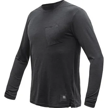 Oblečení a móda Sensor Merino Air traveller pánské triko dl.rukáv černá S