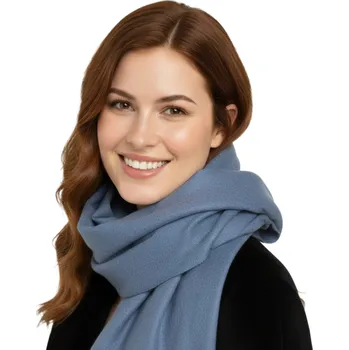 Šála MA.AL.BI Modrá šála z panenské vlny 75×190 cm Velikost: Unisize (S-XL)