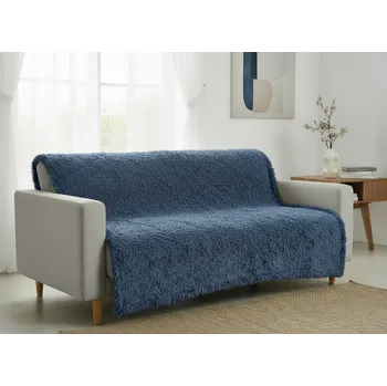 Přehoz na lůžko Přehoz na sedačku - pohovku TERCA modrá 170x210 cm, 200x220 cm Mybesthome Rozměr: 200x220 cm