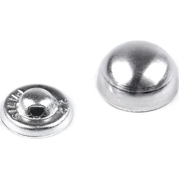 Knoflík Knoflík na potahování velikost 22" celokovový, střední, nikl