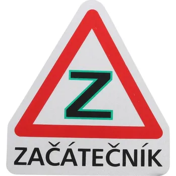 Samolepicí dekorace na vozidlo Samolepka na auto začátečník v trojúhelníku 2807 13,5 x 12 cm