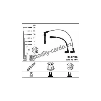 Zapalovací kabel Sada kabelů pro zapalování NGK RC-OP306