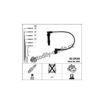 Zapalovací kabel Sada kabelů pro zapalování NGK RC-OP304