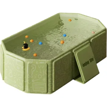 Kadeřnické nůžky Přenosná skládací vana Lehká cestovní vana pro dospělé i děti Snadno přenositelná a skladná vana pro domácí použití i dovolenou zelená