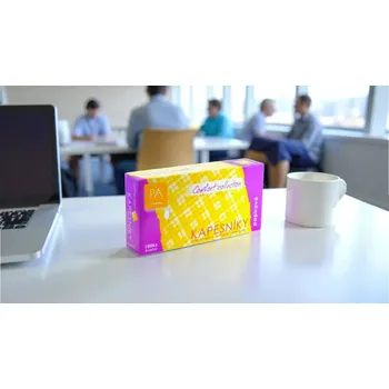 Papírový kapesník PA papírové kosmetické kapesníčky 2-vrstvé 100 ks Žlůtý