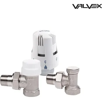 Ventil VALVEX Set rohový, termohlavice + ventil + šroubení 1/2\"