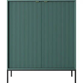 Komoda Komoda Nova 104 cm zelená/zlaté úchytky a černý rám