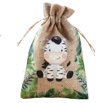 Dárková taška Stahovací sáček - zebra (9,5 x 15,0 cm)