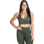 Better Bodies WRAP SEAMLESS BRA DEEP FOREST – sportovní podprsenka Better Bodies tmavozelená Velikost: M