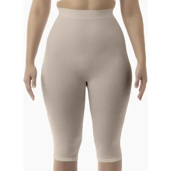 Farmacell Dámské masážní stahovací legíny 3/4 s vysokým pasem – anticelulitidní capri shapewear FC 123/těloá Velikost: M | Tělová
