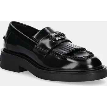 Dámská móda Kožené mokasíny Tommy Jeans TJW FRINGES LOAFER EN0EN02790 černá 99X, EUR 41