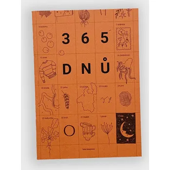 Zápisník Kreativní deník na kreslení 365 dnů 1950 A5 Oranžová