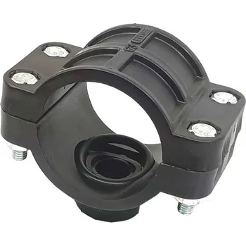 Držák na zahradní hadici CLAMPS PROFEC SEDLO PP - DN40, černá polyprop. svorka potrubí s IG 1/2" PN 16 Bar, bal. 10 Ks