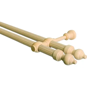 Garnýž Garnýž dvouřadá 28mm odstín borovice 110 cm (do stěny / na tunýlek - bez kroužků)