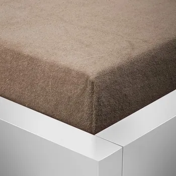 Prostěradlo Froté prostěradlo 90x200 / 25cm - kakao