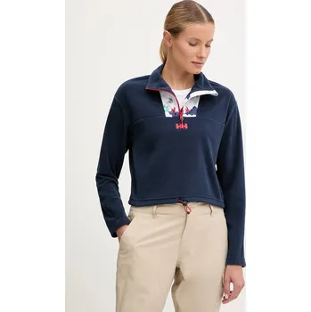Dámská mikina Fleecová mikina Helly Hansen DAYBREAKER dámská, tmavomodrá barva, s aplikací, 49561 59X, vel. L