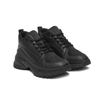 Dámské tenisky Calvin Klein Sneakersy Hike Runner Mid Laceup Tech Mix YM0YM01418 Černá 40