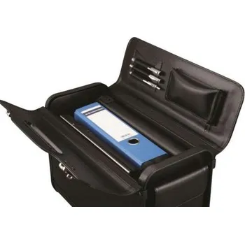 Obchodní kufr Alassio GENOVA - číselné zámky, kapsy, černý