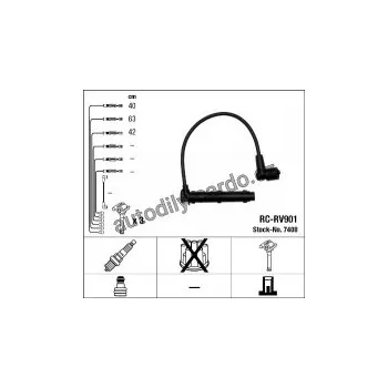 Zapalovací kabel Sada kabelů pro zapalování NGK RC-RV901 - MG, ROVER