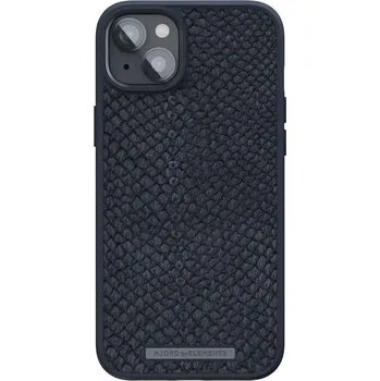 Pouzdro na mobilní telefon Njord Salmon Leather Case iPhone 14 Plus, Black