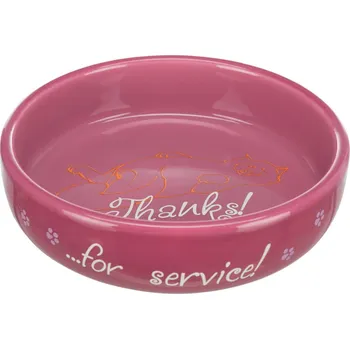 Miska pro psa TRIXIE KERAMICKÁ MISKA THANKS! RŮŽOVÁ 300ML 24795