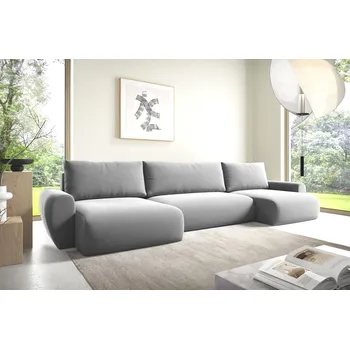 Sedací souprava Moderní sedací souprava Poss U - rozkládací, tkanina Poso 55 šedá