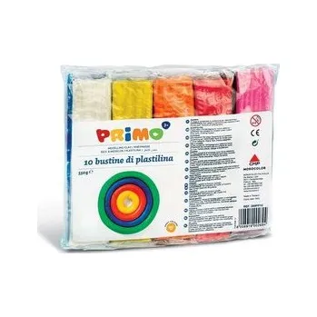 Modelovací hmota Plastelína PRIMO, sada 10 x 55g, mix barev, PP obal