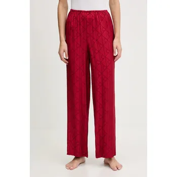 Dámské pyžamo Pyžamové kalhoty Calvin Klein Underwear dámské, vínová barva, LV00QS7536 33X, vel. S