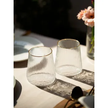 Sklenice Sinsay - Rýhované sklenice 2 ks - clear - 066EQ-CLR - 066EQ-CLR-ONE