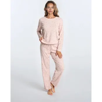 Dámské pyžamo Sinsay - Dvoudílné bavlněné pyžamo - růžová - 164GF-30X - 164GF-30X-XS