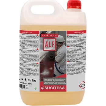 Univerzální čisticí prostředek SUCITESA SANIGEN ALF 5L, alkalický čistící přípravek, odstraňuje nečistoty a mastnoty z povrchu